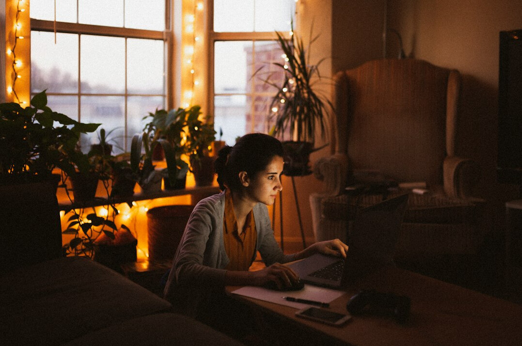 person budgeting at home