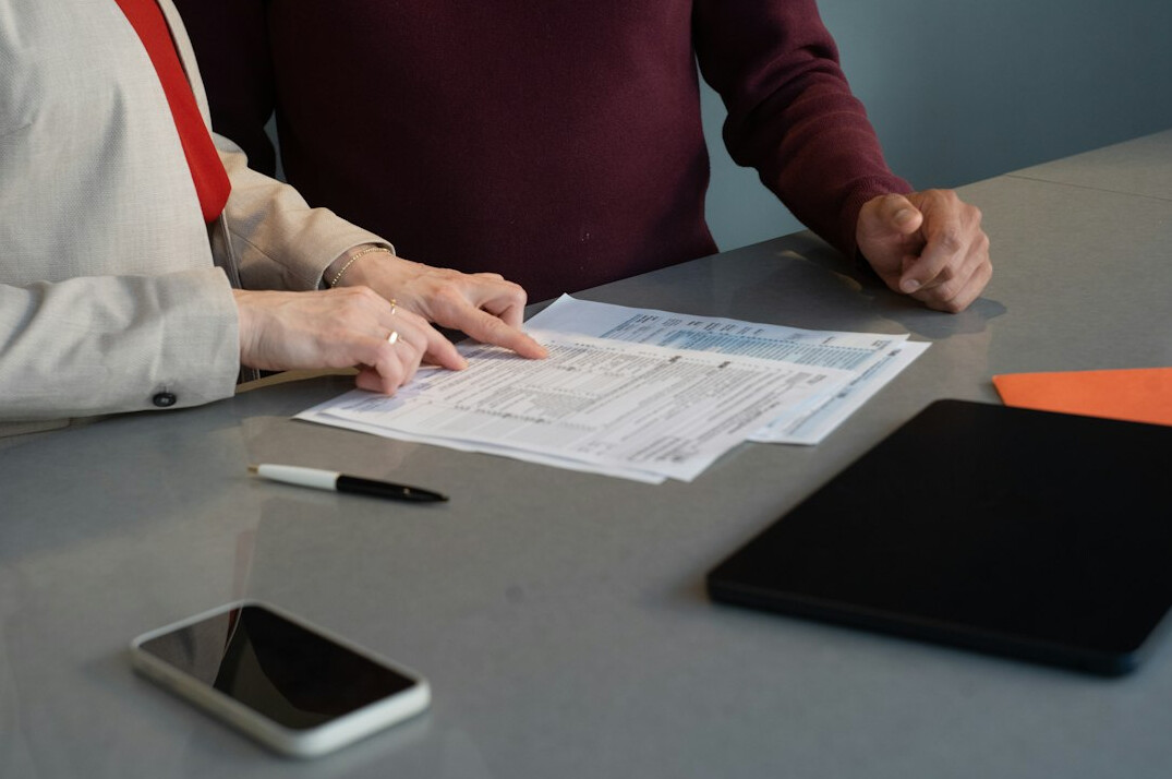 couple reviewing bills